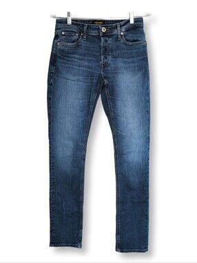 Jack & Jones Slim Glenn Denim Jeans | Medium Blue Wash | 29x32 | Men's